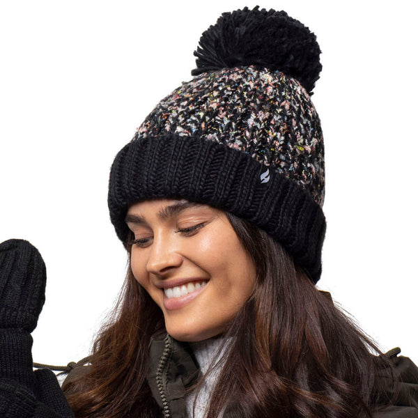 Cappello Eidda Pom Pom da donna - Nero