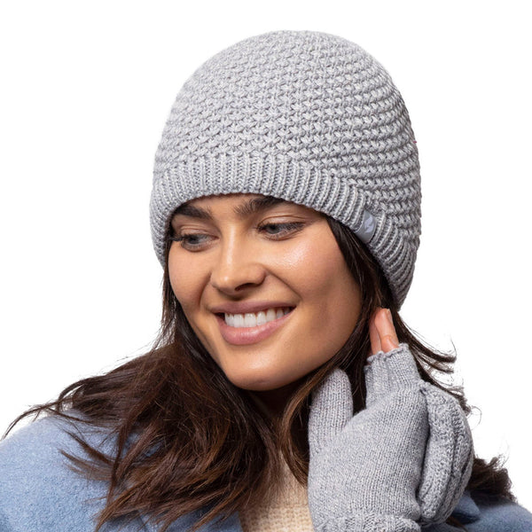 Cappello lavorato a maglia Nora da donna - Grigio chiaro