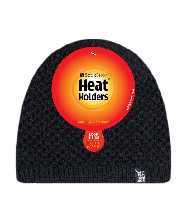 Cappello lavorato a maglia Nora da donna - Nero