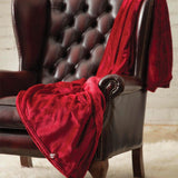 Coperta/plaid termico in pile di lusso - Mirtillo rosso