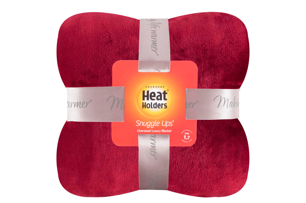 Coperta/plaid termico in pile di lusso - Mirtillo rosso
