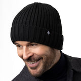 Cappello a costine con risvolto risvoltato da uomo Lawson - Nero