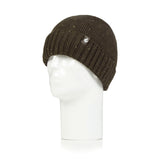 Mens Andes Turn Over Cuff Ribbed Nepp Hat - Khaki