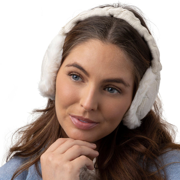 Cuffie antirumore pieghevoli regolabili da donna - Crema