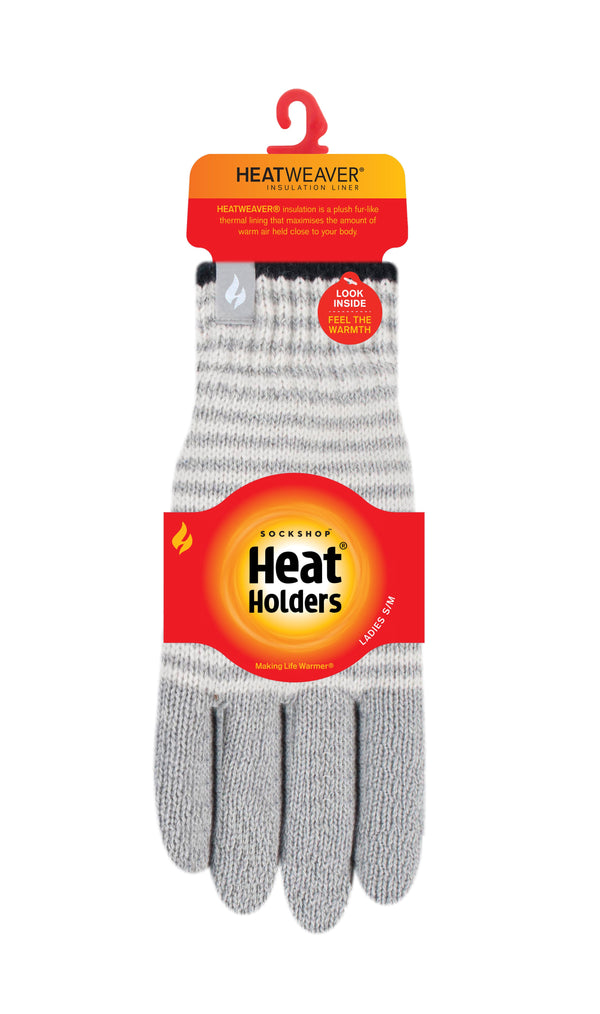 Ladies Oslo Thermal Gloves - Cloud Grey & Cream