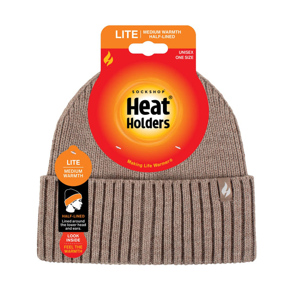 Unisex Lite Ashwood Ribbed Turnover Hat - Oat