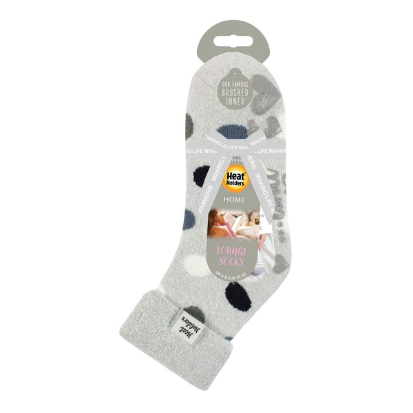 Calzini da donna Lite Lyra Lounge con parte superiore ribaltabile - Puntini argento