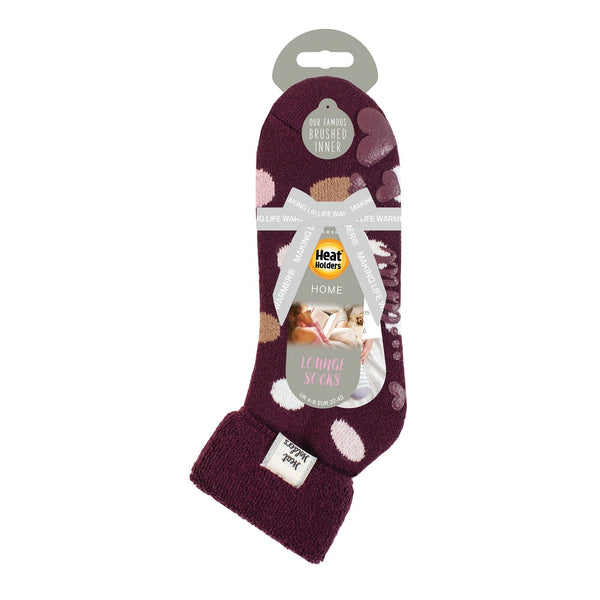 Calzini da donna Lite Lyra Lounge con parte superiore ribaltabile - Cabernet Dots