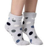 Calzini da donna Lite Lyra Lounge con parte superiore ribaltabile - Puntini argento