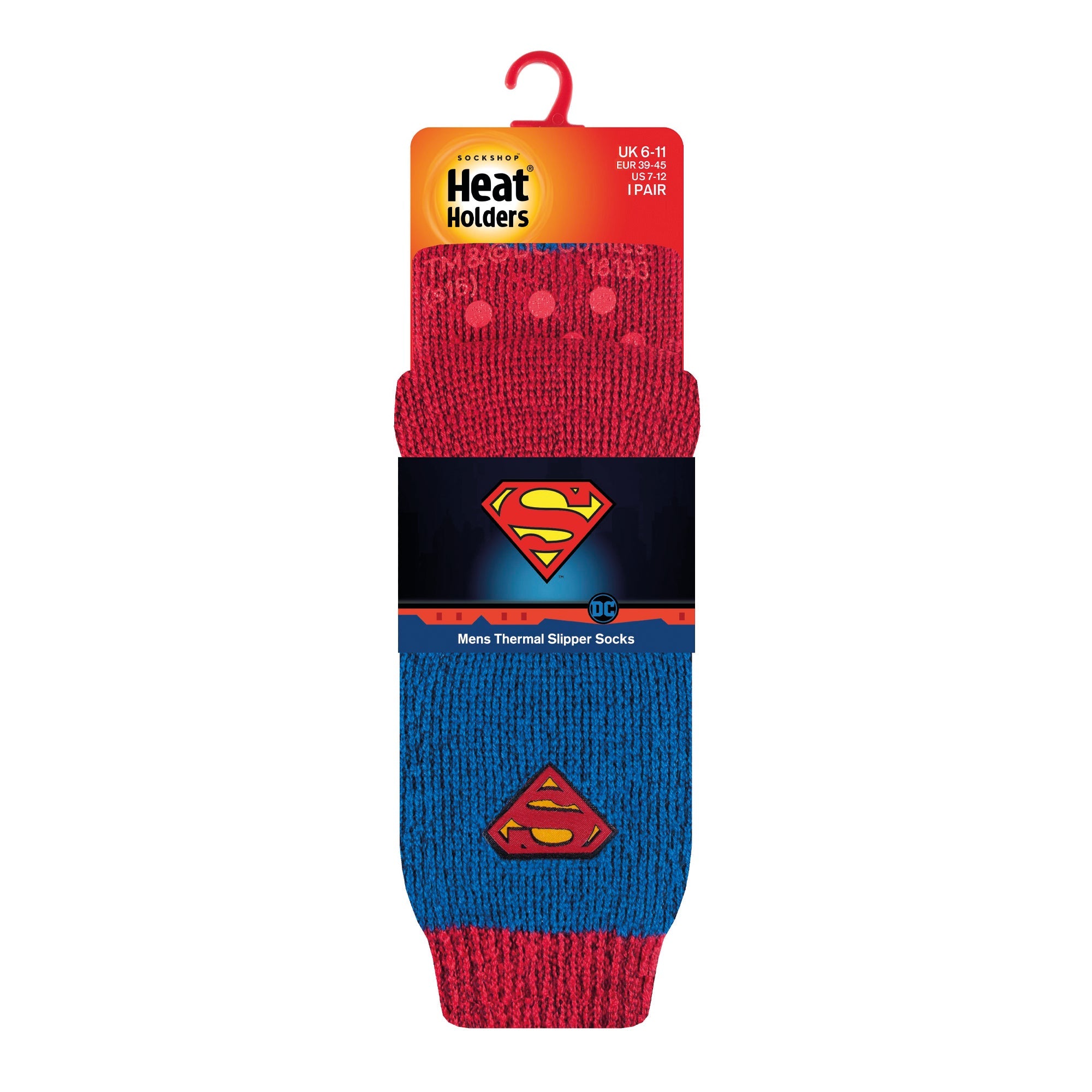 Calzini Superman Originali Per Adulto – Blu, In Cotone Ed Elastan – Prodotto Ufficiale