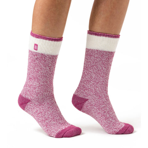 Ladies Original Snowdrop Twist Socks - Pink