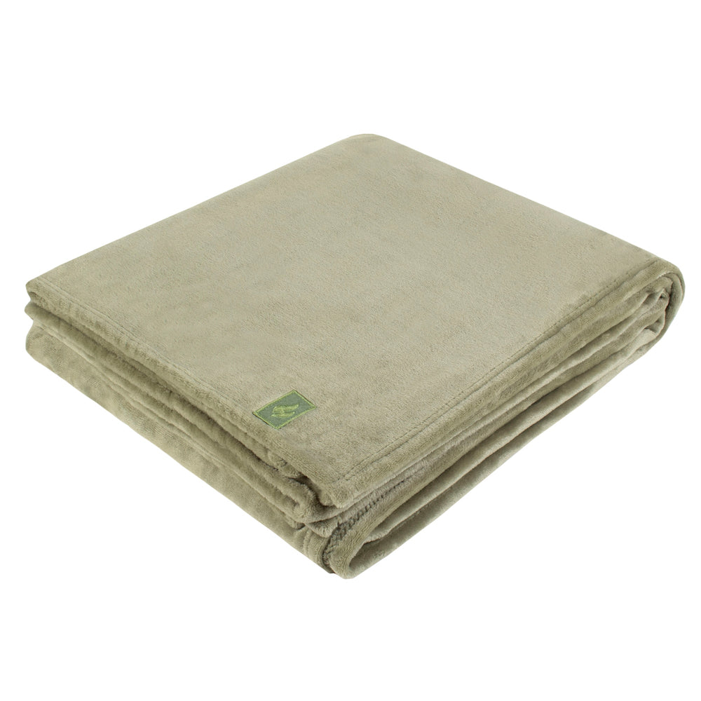 Coperta/plaid termico in pile di lusso - Salvia