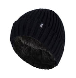 Cappello a costine con risvolto risvoltato da uomo Lawson - Nero