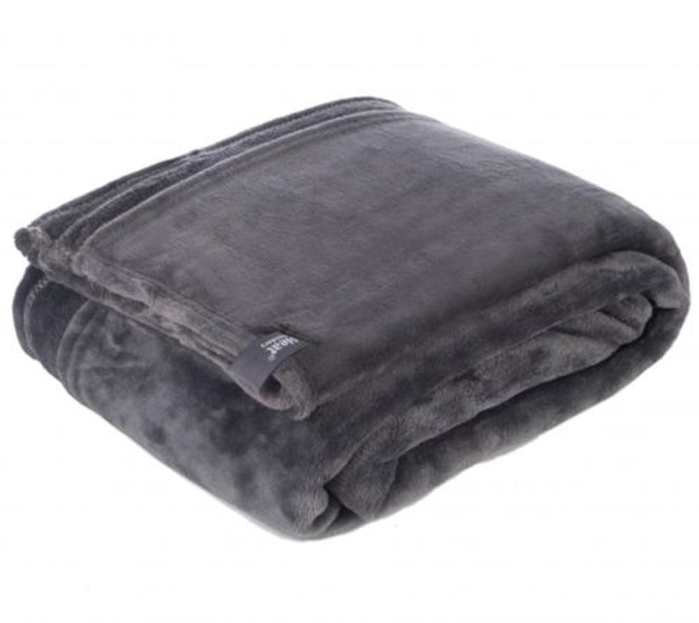 Coperta/coperta termica in pile di lusso - argento antico