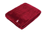 Coperta/plaid termico in pile di lusso - Mirtillo rosso