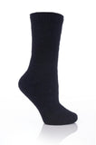 Calzini corti di lana da donna con supporto termico - neri