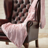 Luxury Fleece Thermal Blanket/Throw - Dusky Pink