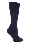 Calzini lunghi in lana da donna con supporti termici - neri