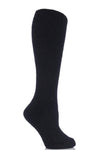 Calzini lunghi in lana da donna con supporti termici - neri
